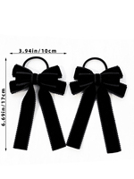 SASAacc Nouveau Bandeau et Élastique à Cheveux en Velours et Dentelle avec Nœud pour Filles, Style Écolière Élégant et Charme Rétro
