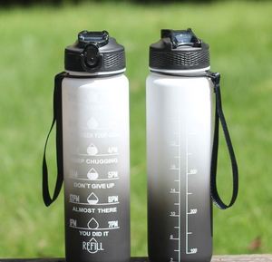 Botella de Plástico de 1L con Logotipo Personalizado, Libre de BPA, con Marcador de Tiempo y Tapa con Pajita para Deportes al Aire Libre y Camping, Agua Hirviendo - Product Image 4