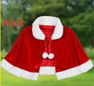 2024 Navidad Sexy adulto Cosplay capa para mujeres y niños niñas rojo Santa Claus diseño capa con sombrero de terciopelo rojo incluido - Product Image 5