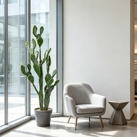 Plantes artificielles de cactus décoratives d'intérieur, de qualité supérieure, 103 cm, plantes d'ornement du désert, en pot