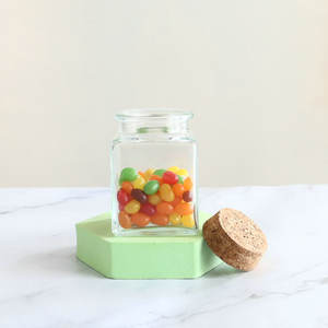 Bote de cristal cuadrado transparente para pudín, gelatina, Yogurt, Nido de Pájaro con corcho de madera, 50 ml, 120 ml, 150 ml - Product Image 2