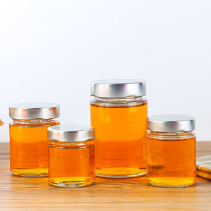 Pot vide unique en verre pour miel bocaux à confiture avec couvercles 150ml 200ml 250ml 500ml sauce chili miel emballage pot en verre - Product Image 4