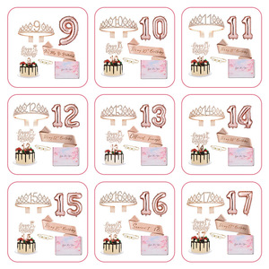 ชุดมงกุฎอัลลอย18th <span class=keywords><strong>2th</strong></span> 1th ทันสมัยสำหรับผมเจ้าหญิงพร้อมลูกโป่งผ้าโพกศีรษะสำหรับงานแต่งงานงานวันเกิดมงกุฏของตกแต่งสำหรับงานเลี้ยง - Product Image 3