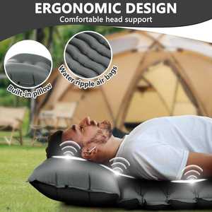Materassino Gonfiabile Ergonomico Impermeabile Ultraleggero <span class=keywords><strong>per</strong></span> Campeggio, Escursionismo e Backpacking, Produzione Diretta - Product Image 3