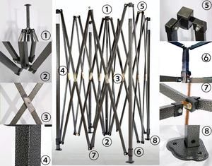 Gazébo en plein air pliable, <span class=keywords><strong>3x3</strong></span>, tente pop-up à jambes droites, fabricant, livraison gratuite - Product Image 6