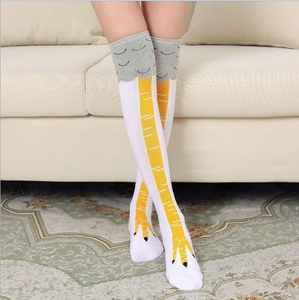 <span class=keywords><strong>Calcetines</strong></span> deportivos <span class=keywords><strong>de</strong></span> algodón <span class=keywords><strong>de</strong></span> tubo alto antideslizantes para mujer HF, divertidos <span class=keywords><strong>calcetines</strong></span> hasta la rodilla con pies <span class=keywords><strong>de</strong></span> <span class=keywords><strong>pollo</strong></span> para primavera y otoño, tejidos hasta la rodilla - Product Image 5