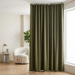 Rideaux occultants de luxe DaiRui en sergé enduit chenille, isolants thermiques, à plis froncés, pour salon - Product Image 3