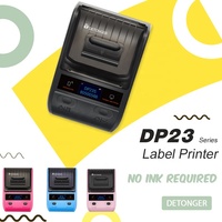 Detonger DP23S 58mm portable mini imprimante collant étiquette de prix imprimante vêtements code à barres autocollant imprimante