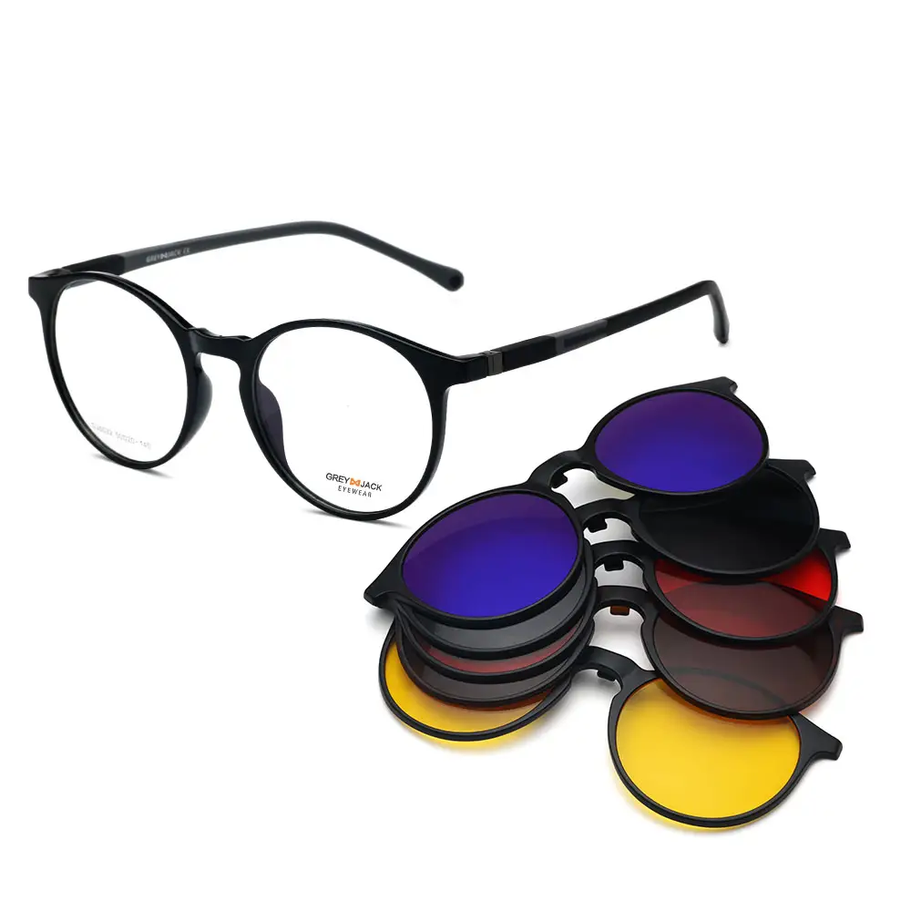 남성 여성 TR90 자기 클립 선글라스 편광 UV400 보호 안경 프레임 안경 선글라스 안경