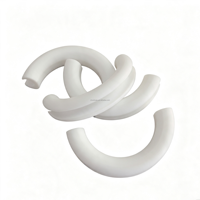 Anillo de Respaldo Tipo C de PTFE Resistente a la Corrosión, Anillo de Soporte Semicircular para Equipos de Procesamiento Químico