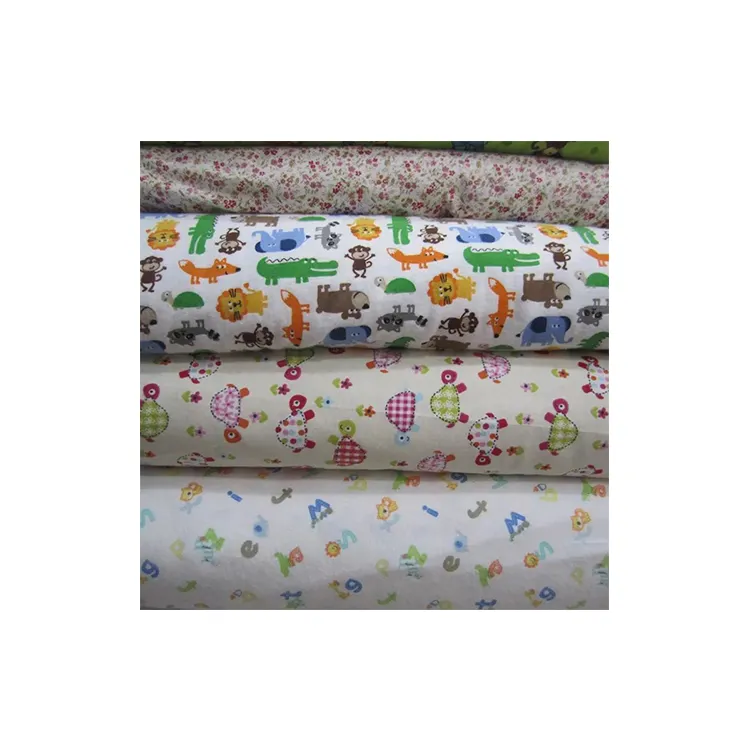 Tessuto di cotone 100% cotone morbido tessuto di flanella per set di biancheria da letto per bambini/coperta/tessili per la casa