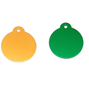 Étiquettes en métal de haute qualité ronde en aluminium blanc en métal chien et chat étiquette d'identification pour animaux de compagnie étiquette de chien - Product Image 4