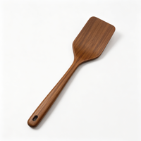 Ustensiles de cuisine en bois naturel pour ustensiles de cuisine antiadhésifs, ensemble d'ustensiles de cuisine en bambou carbonisé, 6 pièces, avec support