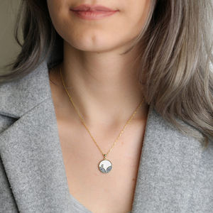 Pendentif rond en émail vente en gros, collier en argent 925 à la mode et élégant, bijoux en argent Sterling faits à la main - Product Image 2