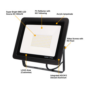 Kcd RGB đèn pha chiếu ngoài trời sân vận động 50W 100W 150W 200W <span class=keywords><strong>400W</strong></span> biển dẫn ánh sáng Lũ lụt với cảm biến chuyển động PIR - Product Image 3