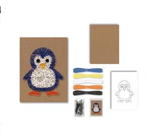 Kit de bricolage pour enfants, motif pingouin, artisanat éducatif fait main, jouet, décoration murale, cadeau - Product Image 1