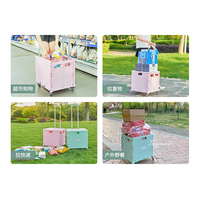 Chariot de courses pliable portable Eastshine avec roues universelles à 360 degrés, en PP, avec système de verrouillage, léger