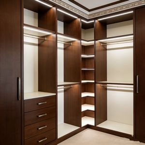 Armario Moderno a Medida con Diseño Personalizado, Armario de Melamina con Puerta de Madera Sólida, Muebles de Almacenamiento para Dormitorio - Product Image 1