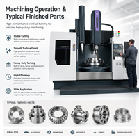 Tour CNC vertical industriel à grande capacité certifié CE ISO pour le tournage et le perçage de métaux