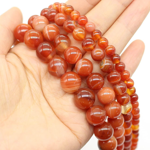 Natural Red Striped Banded <strong>Agate</strong> Energy Stone Healing Power for Jewelry Making DIY Round Loose <strong>Bead</strong> - Product Image 4