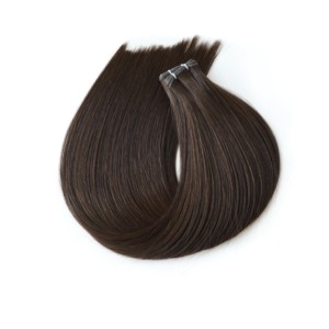 <span class=keywords><strong>Extensions</strong></span> de <span class=keywords><strong>cheveux</strong></span> humains Remy à <span class=keywords><strong>bandes</strong></span> invisibles 100% européennes couleur plus foncée trame simple compatibles permanente - Product Image 1