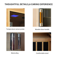 Salle de sauna préfabriquée modulaire en cèdre canadien avec verre de 8 mm, vente en gros, stock en vrac, pour centres de bien-être, fournisseur pour e-commerce et détaillants de spas