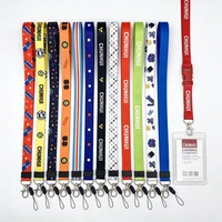 CH Wholesale Sublimation Printing Polyester Lanyards With Logo Custom Certification Keychain OEM ODM ECO Promotion Event Gifts