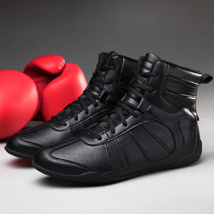 Chaussures d'entraînement de kickboxing professionnelles personnalisées de haute qualité, nouveau design, embout en acier, lacets en cuir, antidérapantes, dernier modèle arrivé - Product Image 3