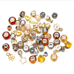 50 Piece Set Metal Charms Different Designs Per Bag <strong>Large</strong> Hole Alloy Glass <strong>Beads</strong> for <strong>Bracelet</strong> Making - Product Image 5