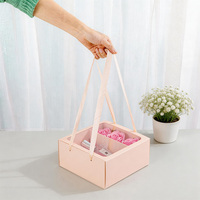Boîte cadeau portable de luxe avec logo personnalisé et poignée, gaufrage pour mariage, demoiselle d'honneur, anniversaire, Saint-Valentin, fête des mères, emballage cadeau