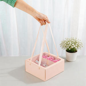 Boîte cadeau de luxe personnalisée avec poignée pour mariage, demoiselle d'honneur, anniversaire, Saint-Valentin, fête des mères, emballage cadeau - Product Image 1