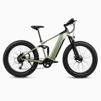 VTT électrique à suspension intégrale 750W Mid Drive, cadre en aluminium 6061, fourche verrouillable M370 9 vitesses