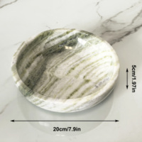 Plateau décoratif moderne en marbre naturel, motif paysager, thème fruits, bol de présentation en pierre, porte-bijoux, cosmétiques, porte-clés, mariage, maison