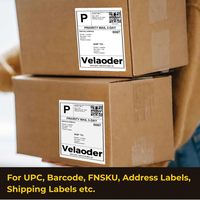 Label Thermal Langsung 3"x1" untuk Alamat Pengiriman, Barcode, Pengiriman Surat, Perekat Kuat & Label Putih Multiguna Berlubang
