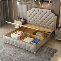 Lit mural de luxe en bois massif, style moderne, taille complète avec rangement, dossier souple, gain de place pour chambre principale