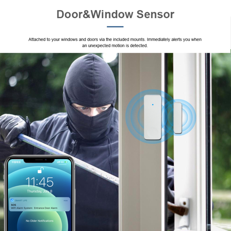 2025 Tuya Wireless Cctv Security for Home Burglar Security PIR Remote Controlled WiFi Alarm Wireless Camera Security Kit · image 5