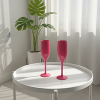 Verres à vin en plastique, gobelets en acrylique, flûtes à toast incassables et réutilisables, pour mariage et fête