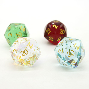 <span class=keywords><strong>D</strong></span>és en verre bleu aquatique sculptés polyédriques de haute qualité en gros, 16-24 mm, pour <span class=keywords><strong>D</strong></span>&<span class=keywords><strong>D</strong></span>/RPG, jeux de table et de cartes, lot de 7 pièces, logo personnalisé - Product Image 3