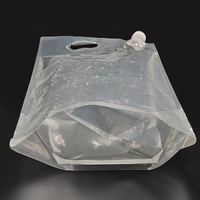 Sacs d'eau portables en plastique LDPE transparents de 5L, 10L, 15L avec bec verseur pour stockage et distribution