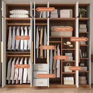 Armadio per bambini in legno massello Dongma, moderno, minimalista, multifunzionale, per la camera da letto, mobile per la casa, facile da montare - Product Image 3