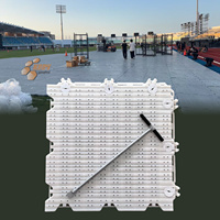 Tapis de protection d'herbe accessible aux chariots élévateurs N-02, robuste, emboîtable, pour sols gazonnés, résistant aux charges de camions, extérieur