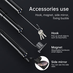 Caméra d'endoscopie industrielle vidéo Inskam 128A avec 8 LED, caméra d'inspection portable professionnelle avec écran de 2,4 pouces - Product Image 5