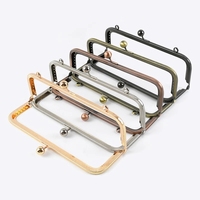 Meetee BF075 20cm Sac à main Accessoires DIY Cuir Sac Poignées Carré Gaufrage Haute Qualité Métal Bourse Cadre Baiser Fermoir