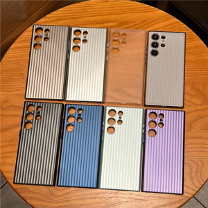 2024 nouvelle coque de téléphone de style bagage <span class=keywords><strong>valise</strong></span> à rayures en peau mate pour <span class=keywords><strong>samsung</strong></span> galaxy s24 ultra 23 plus - Product Image 1