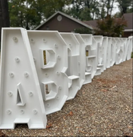 Lettres lumineuses LED personnalisées GFACE - Enseigne alphabétique vintage pour la décoration intérieure, les anniversaires, les événements, les tables, les bâtiments, les centres commerciaux et les voitures
