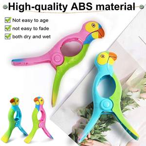 Nova Chegada Boa Venda Produtos Verão Plástico Praia Toalha Clipe Flamingo Animal Toalha De Banho Clipe - Product Image 2