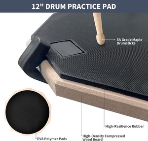 Comienza tu Camino como Baterista - Set de Pad de Práctica de Doble Capa de Metal Premium con Soporte Resistente, Sensación Realista y Accesorios Completos - Product Image 4