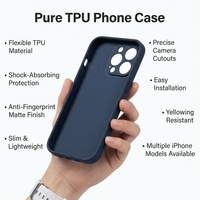 Casing HP Matte TPU Custom untuk 17 Pro Max Anti-Slip Tahan Banting Perlindungan 360 Sentuhan Lembut Anti-Sidik Jari Tipis Murni