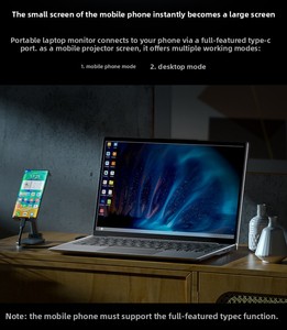 Écran portable Lapdock de 15,6 pouces avec clavier intégré, batterie 5000 mAh, moniteur d'<span class=keywords><strong>ordinateur</strong></span> HD IPS <span class=keywords><strong>USB</strong></span> <span class=keywords><strong>C</strong></span> - Product Image 2