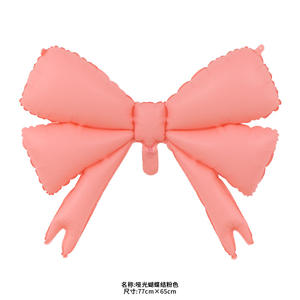 Globos de Aluminio en Forma de Moño Mate al por Mayor, Color Pastel Macarrón Rosa, Amarillo, Marfil, Azul, <span class=keywords><strong>Café</strong></span> - Product Image 4